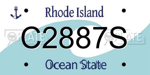 C2887S Rhode Island License Plate