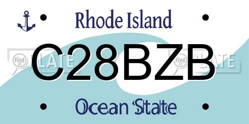 C28BZB Rhode Island License Plate