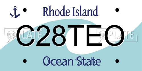 C28TEO Rhode Island License Plate