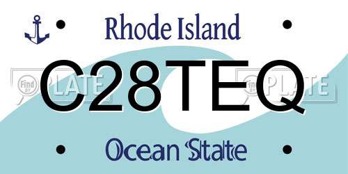 C28TEQ Rhode Island License Plate