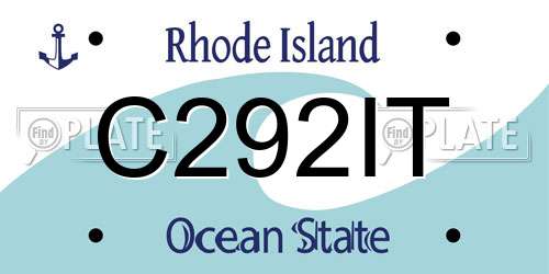C292IT Rhode Island License Plate