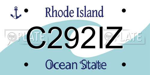 C292IZ Rhode Island License Plate