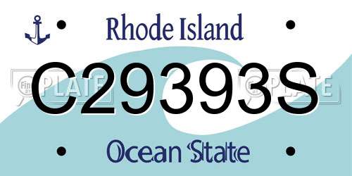 C29393S Rhode Island License Plate