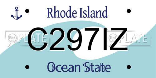 C297IZ Rhode Island License Plate