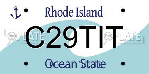 C29TIT Rhode Island License Plate