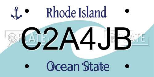 C2A4JB Rhode Island License Plate