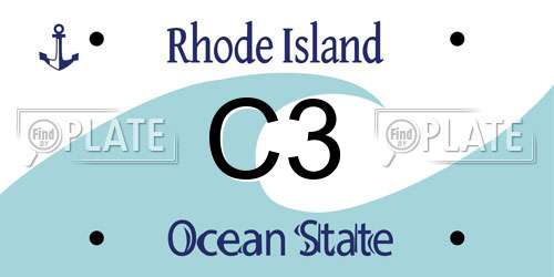 C3 Rhode Island License Plate