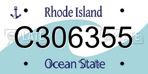 C306355 Rhode Island License Plate