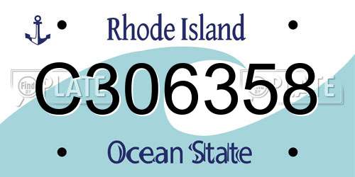 C306358 Rhode Island License Plate