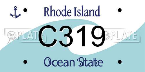 C319 Rhode Island License Plate