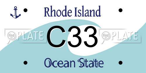 C33 Rhode Island License Plate