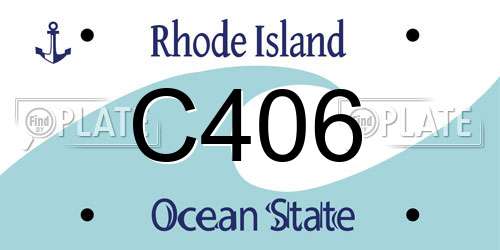C406 Rhode Island License Plate