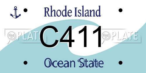 C411 Rhode Island License Plate