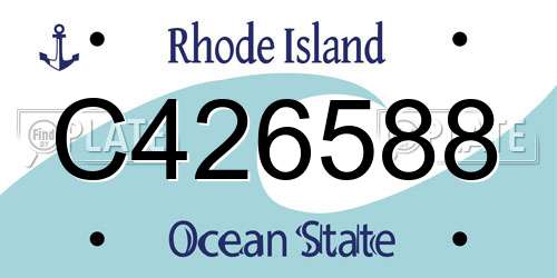 C426588 Rhode Island License Plate