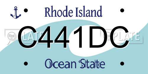 C441DC Rhode Island License Plate
