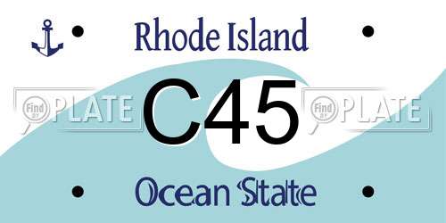 C45 Rhode Island License Plate