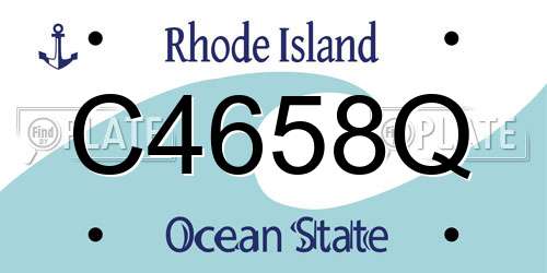 C4658Q Rhode Island License Plate