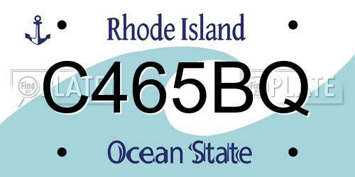 C465BQ Rhode Island License Plate