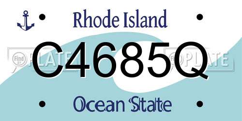 C4685Q Rhode Island License Plate