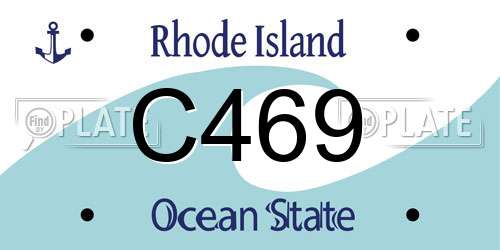 C469 Rhode Island License Plate