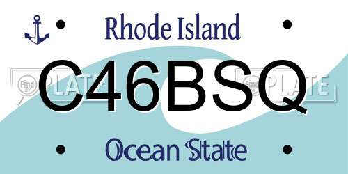 C46BSQ Rhode Island License Plate