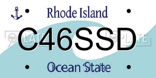 C46SSD Rhode Island License Plate