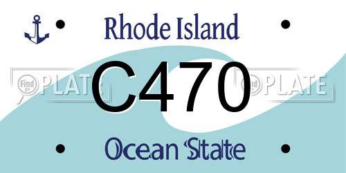 C470 Rhode Island License Plate