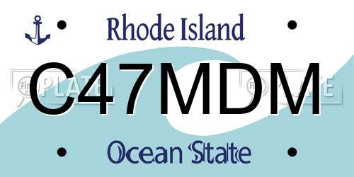 C47MDM Rhode Island License Plate