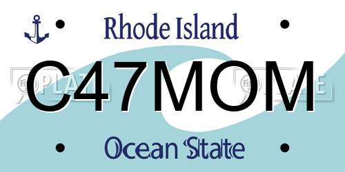 C47MOM Rhode Island License Plate