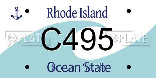 C495 Rhode Island License Plate