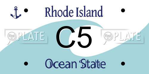 C5 Rhode Island License Plate