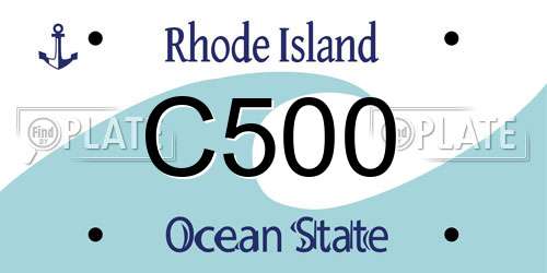 C500 Rhode Island License Plate