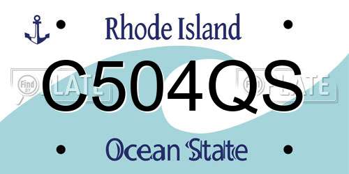 C504QS Rhode Island License Plate
