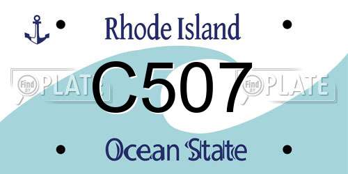 C507 Rhode Island License Plate