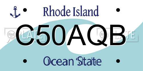 C50AQB Rhode Island License Plate
