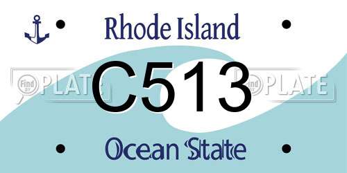 C513 Rhode Island License Plate