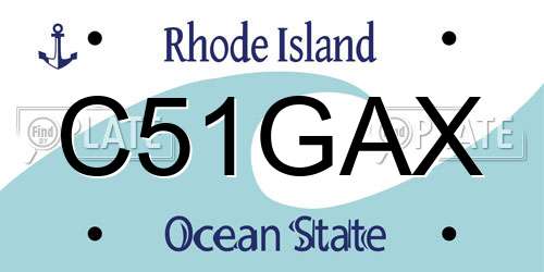 C51GAX Rhode Island License Plate