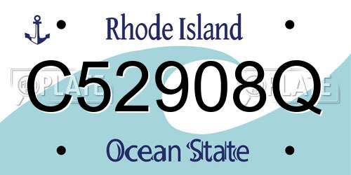 C52908Q Rhode Island License Plate