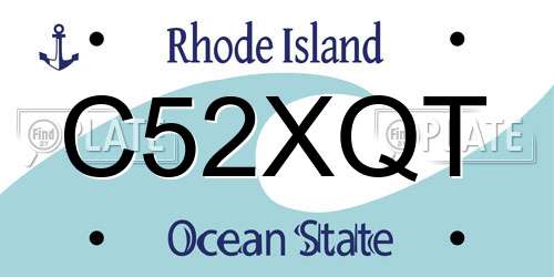 C52XQT Rhode Island License Plate