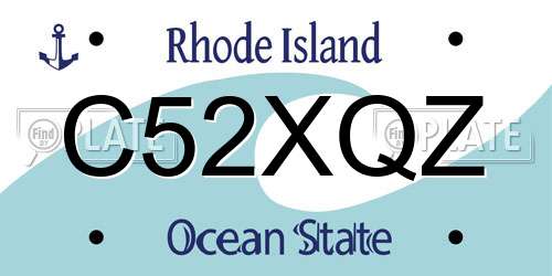 C52XQZ Rhode Island License Plate