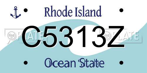 C5313Z Rhode Island License Plate