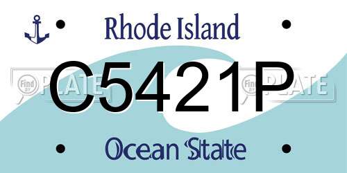 C5421P Rhode Island License Plate