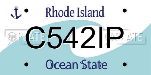 C542IP Rhode Island License Plate