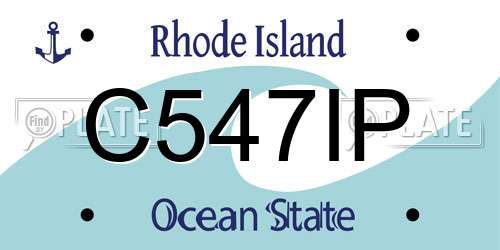 C547IP Rhode Island License Plate