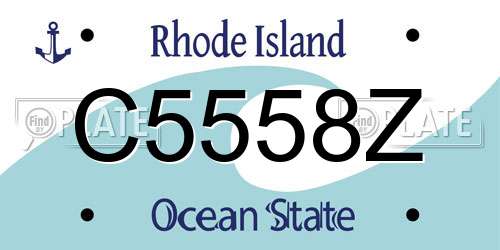 C5558Z Rhode Island License Plate