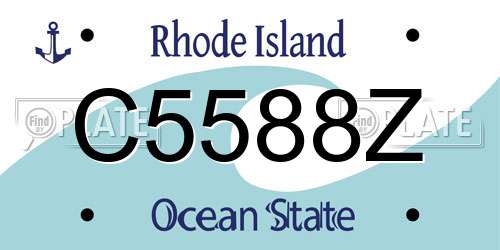C5588Z Rhode Island License Plate