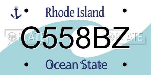 C558BZ Rhode Island License Plate