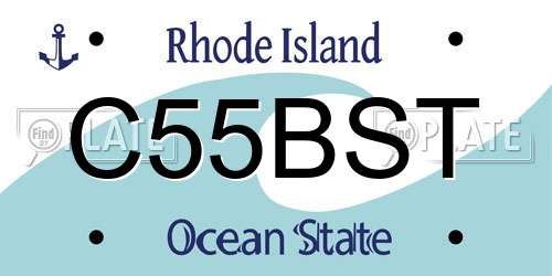 C55BST Rhode Island License Plate
