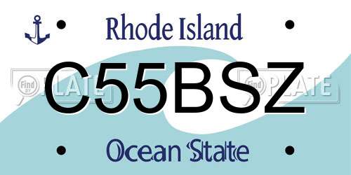 C55BSZ Rhode Island License Plate