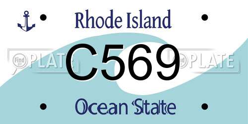 C569 Rhode Island License Plate